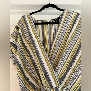 ECI Multicolor one piece jumpsuit! Linen, flowy and chic!